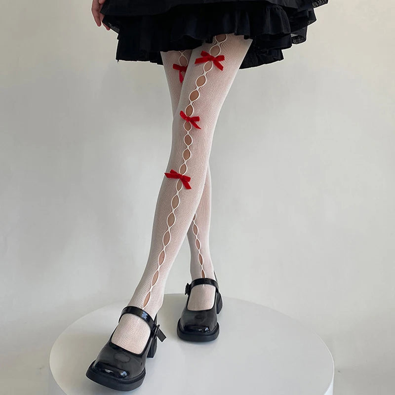 Sexy Lace Stockings with Bow Detailing for Women s Night Out Clubwear Date