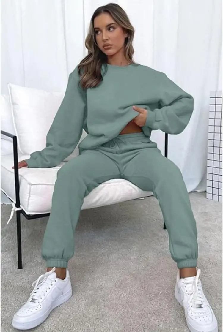 Casual Sets for Women 2 Piece Sweatsuit Outfits Long Sleeve Pants Set Tracksuit