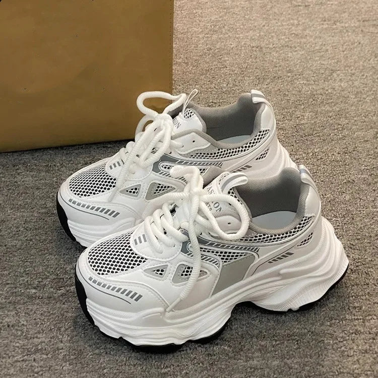 Chunky Sneakers Thick Sole Shoes Female Sports Running Shoes Casual Fitness Vulcanize Shoes