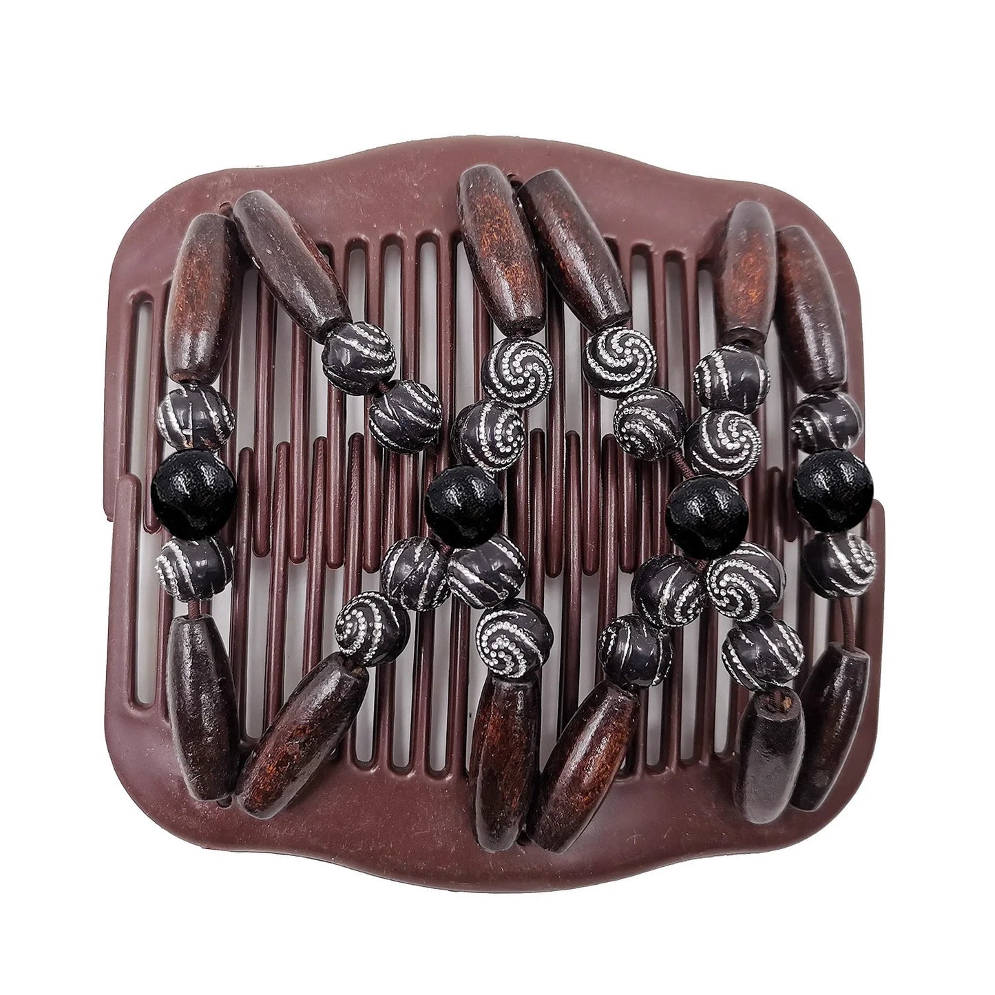 Beads Hair Combs Shiny Rhinestone Beaded Hair Claws Magic Tuck Comb Updo Accessories Elastic Headwear Bun Ponytail Holder