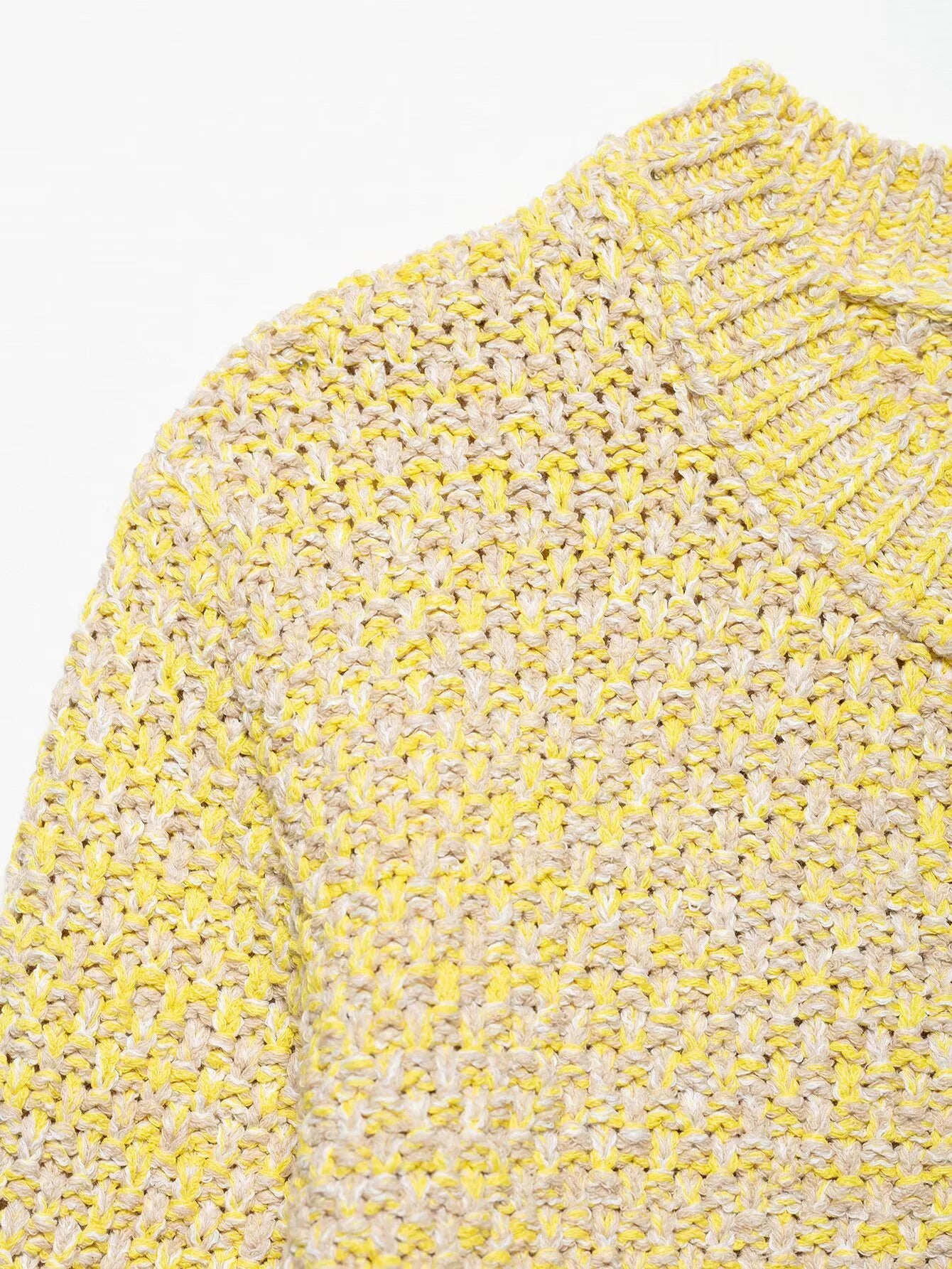European And American Style Women's Fashion Versatile Solid Color Single Breasted Knitted Jacket Knitted Vest