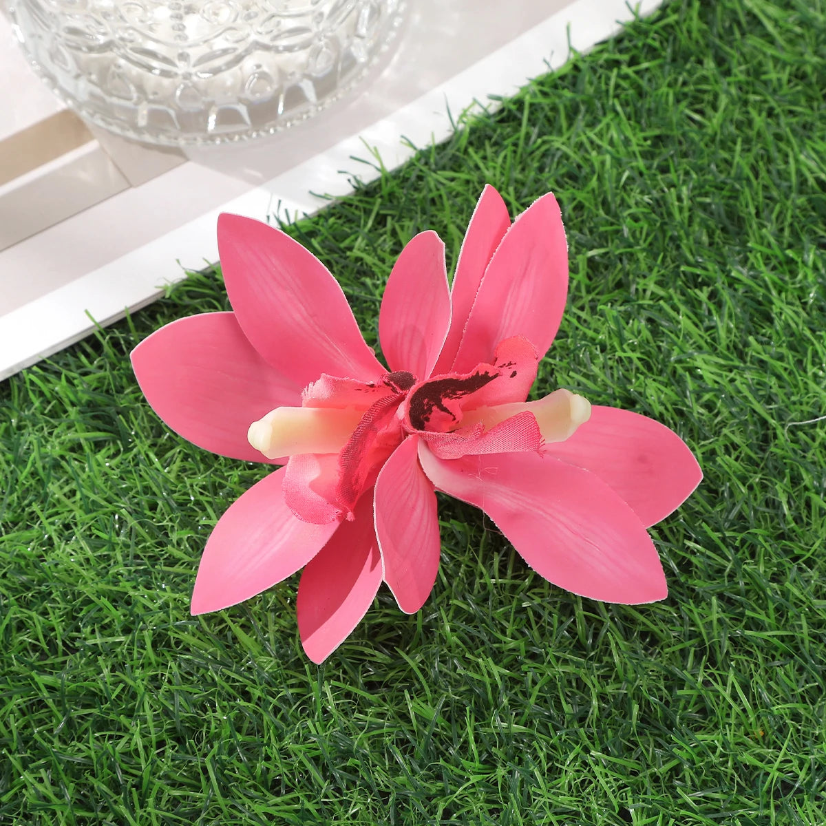 Orchid Flowers Hair Clips Bohemian Small Hairpin Barrette Beach Wedding Flower Women Holiday Hair Clip Hair Accessories