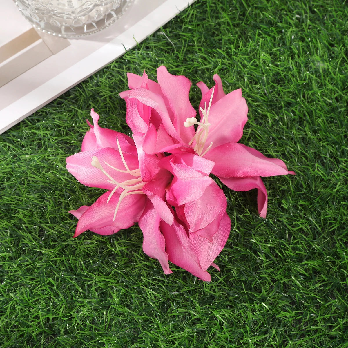 Orchid Flowers Hair Clips Bohemian Small Hairpin Barrette Beach Wedding Flower Women Holiday Hair Clip Hair Accessories