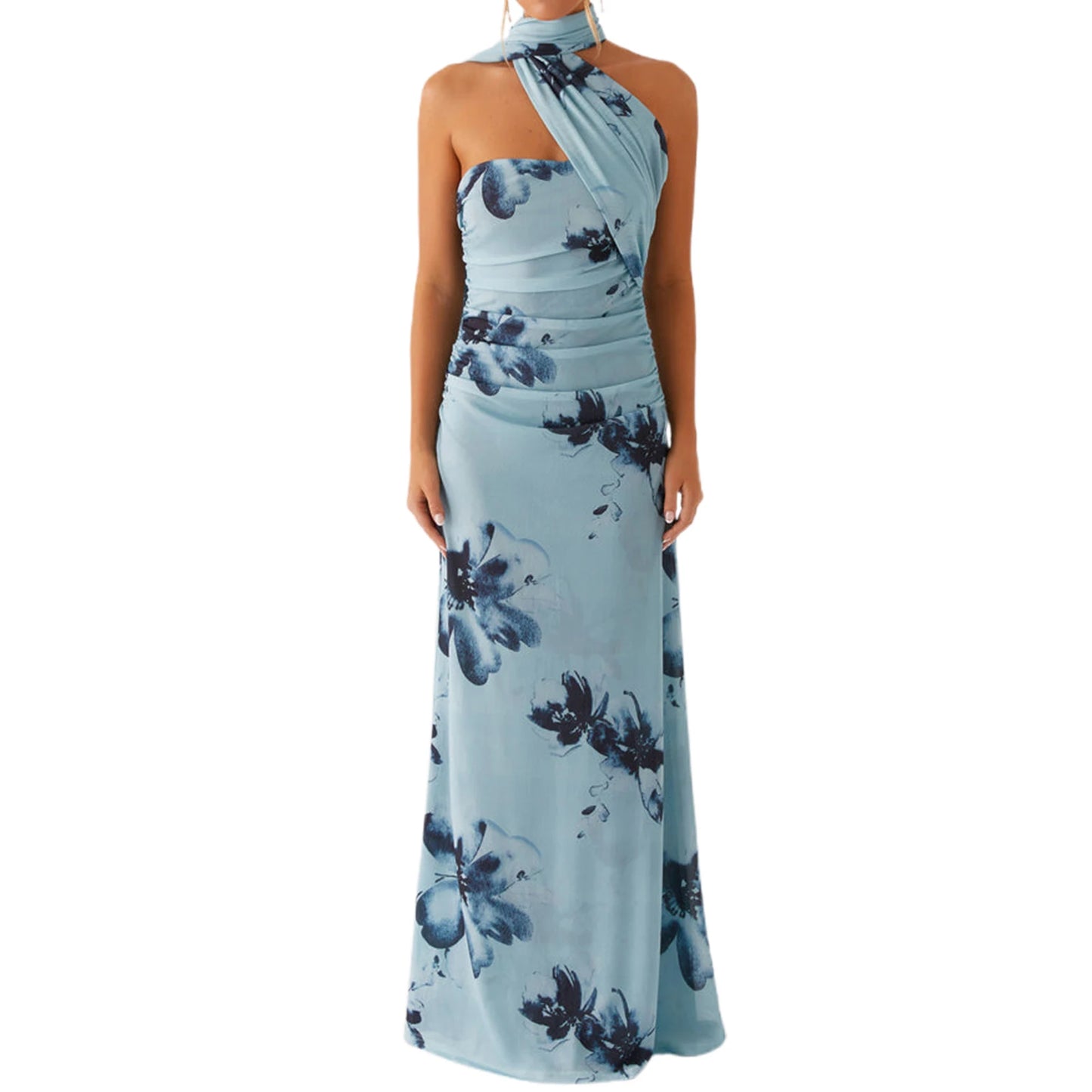 Elegant Maxi Dress with Boho Floral Print and Off-Shoulder Design Perfect for Summer Parties and Beach Vacations Includes