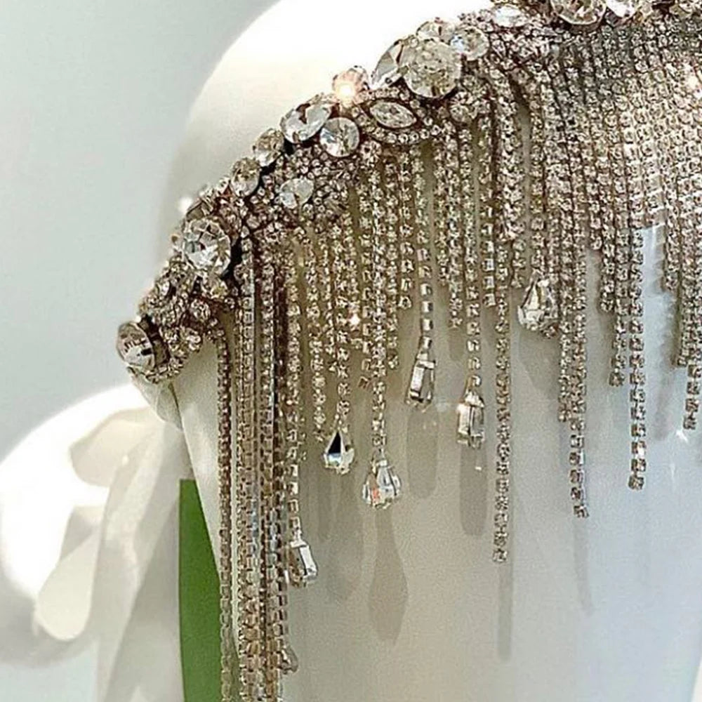 Tassel Head Chain Jewelry  Beaded Belly Dance Cap Flapper 1920s