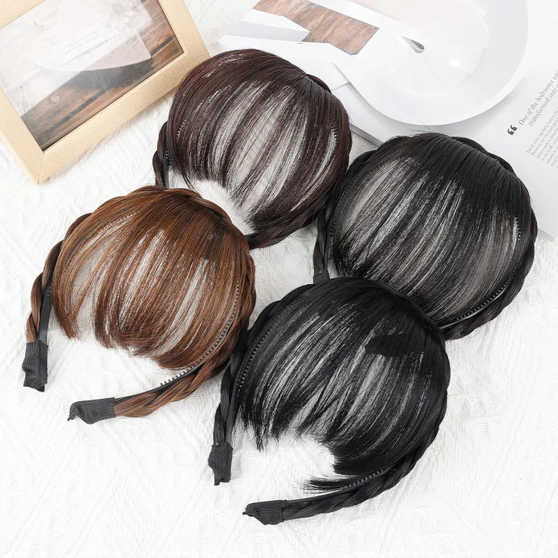 Fake Hair Bangs Hairband Hair Styling Tools Hair Clip Extension Synthetic Hair Fake Fringe False Hairpiece Clip In Bangs Headband