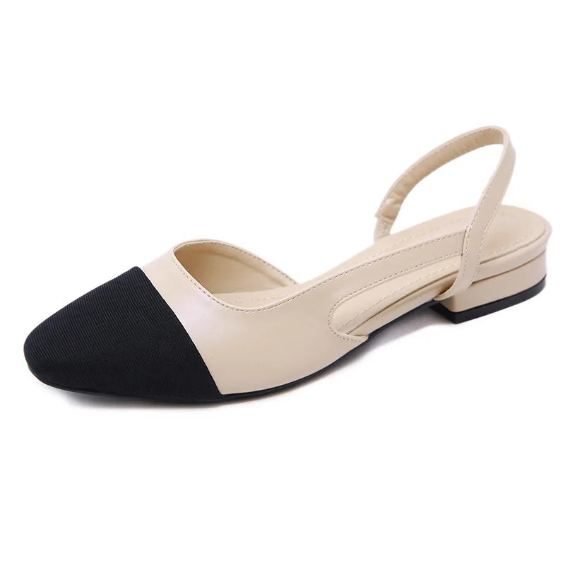 Fashion Sandals Sandals High Heels Shoes Two-tone Splicing Classic Work Sandals Shoe
