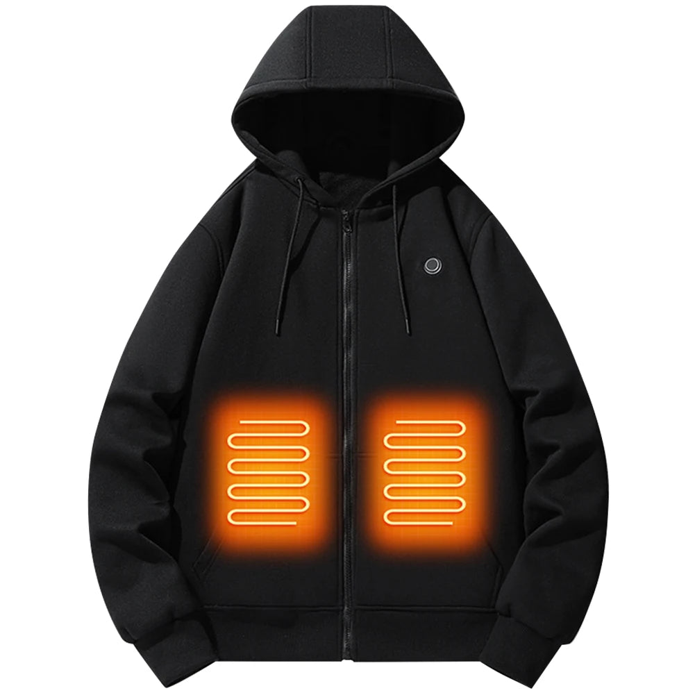 Outdoor Electric USB Heating Sweaters Hoodies for Men and Women Winter Warm Heated Clothes
