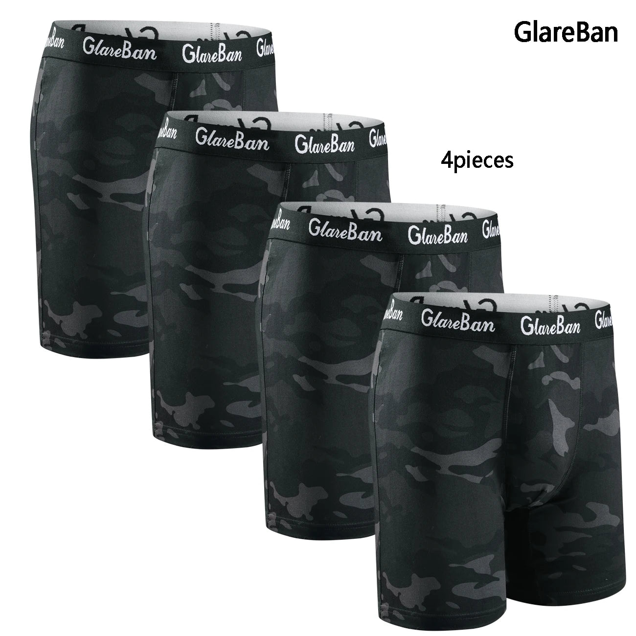 4pcs Set Mid-Long Boxer Shorts Men's Underwear Male Underpants for Men  Boxershorts Soft Brand Sexy