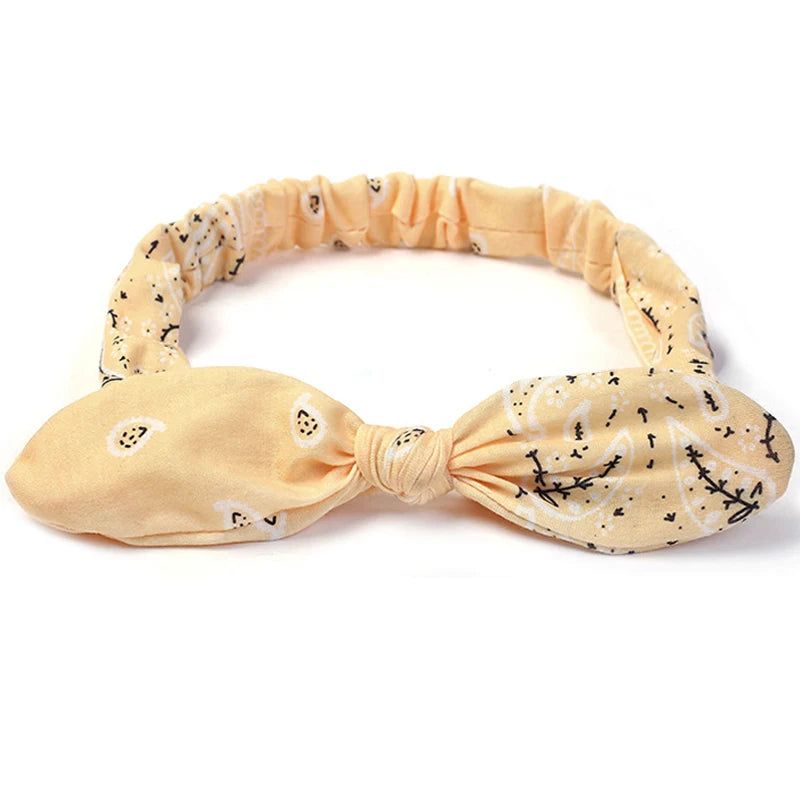 Boho Women Soft Solid Print Headbands Vintage Cross Knot Elastic Hairbands Turban Bandanas Hair Bands Hair Accessories