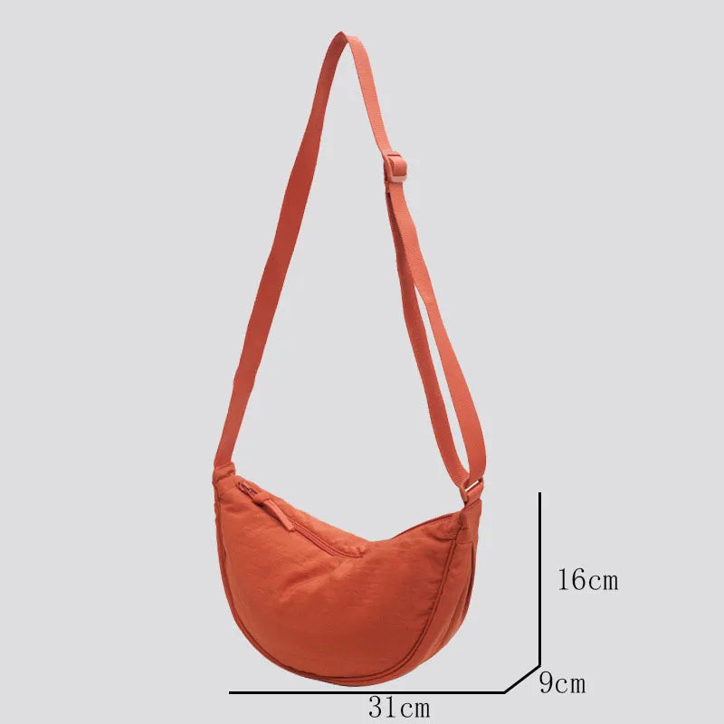 Casual Nylon Hobos Crossbody Bag for Women Designer Shoulder Bags Large Capacity Tote Lady Travel Shopper Bag