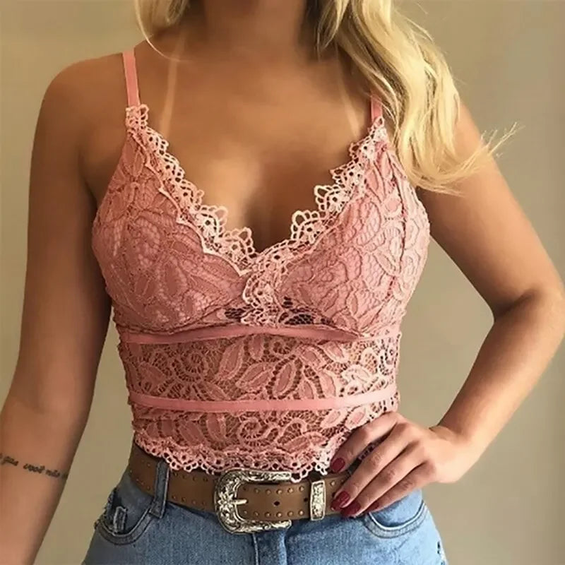 Lace Sports Yoga Bra Push Up Running Bra  Full Cup Seamless Underwear Bras
