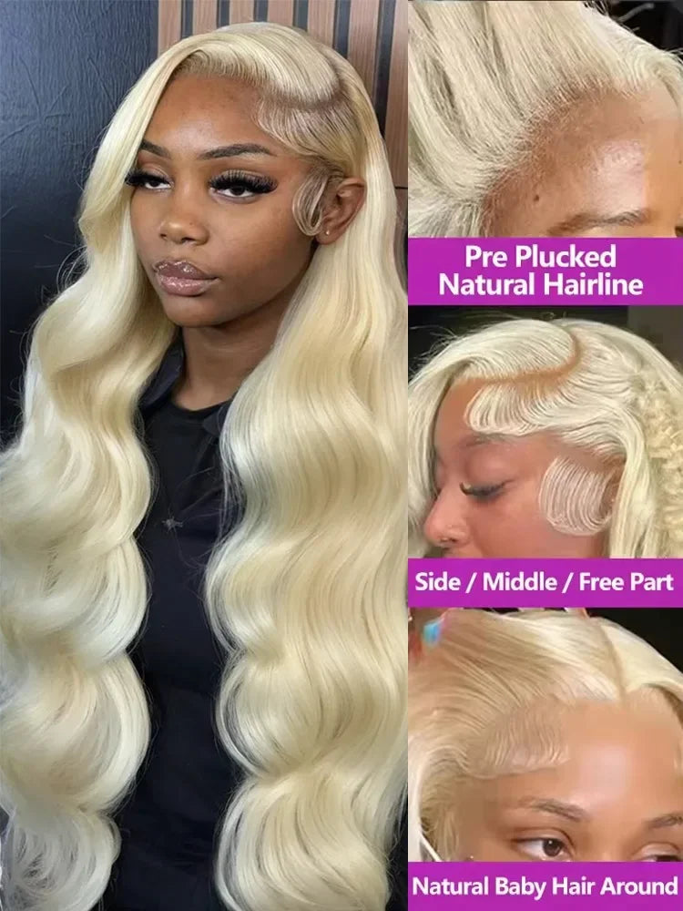 250 Density 30 40 Inch 613 Body Wave 13x6 HD Lace Frontal Wigs Human Hair Brazilian 13x4 Transparent Lace Front