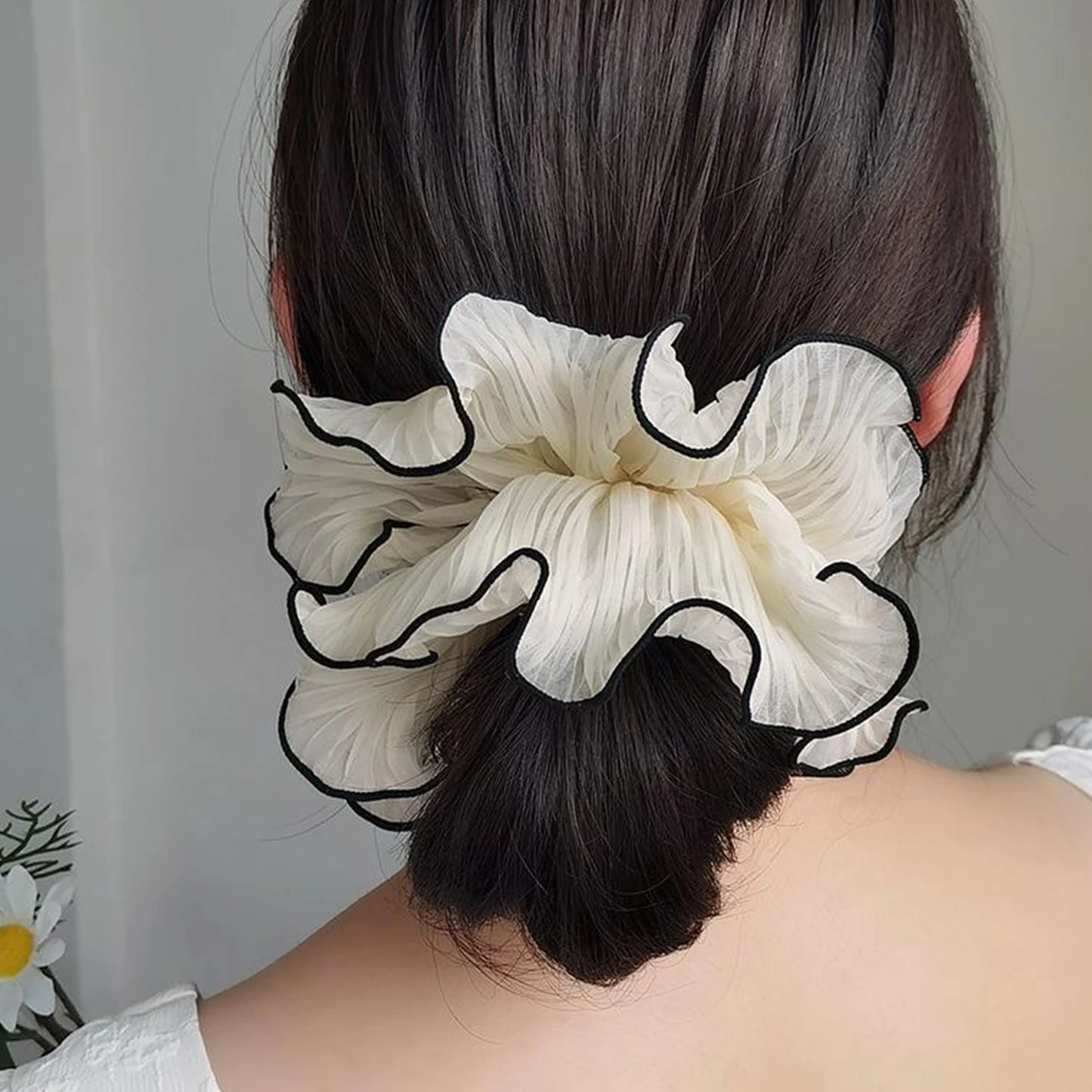 Fashion Style Big Scrunchies Hair ties For Bun Hairstyle Hair Accessories For Women Headwear