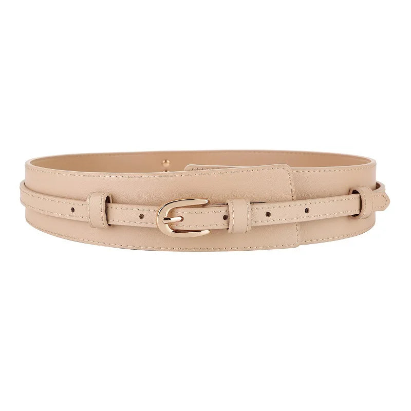 Wide Belt Style Genuine Leather Belt
