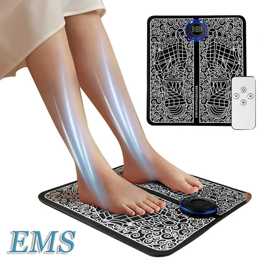 USB Electric Foot Massager Pad – Electro Stimulation, No Remote, US