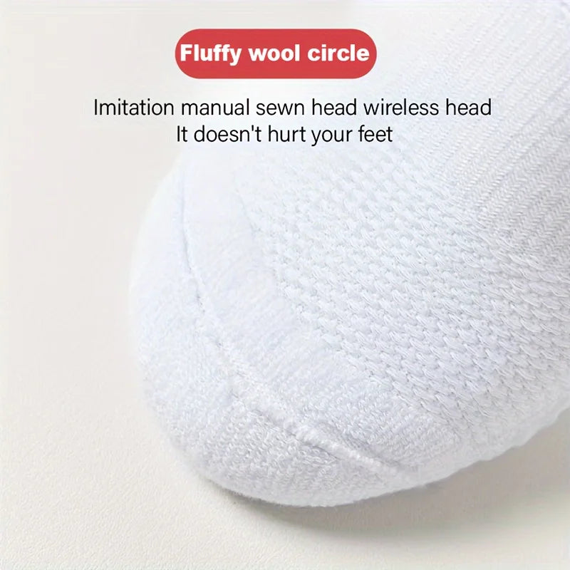 5/15 Pairs Of Socks For Both Men And Women, Towel Sole Casual Ankle Socks, Breathable Sports Socks, Sweat-absorbent