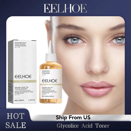 Glycolic Acid Toner 7% Toning Solution Moisturize Smoothing Skin Care Toner