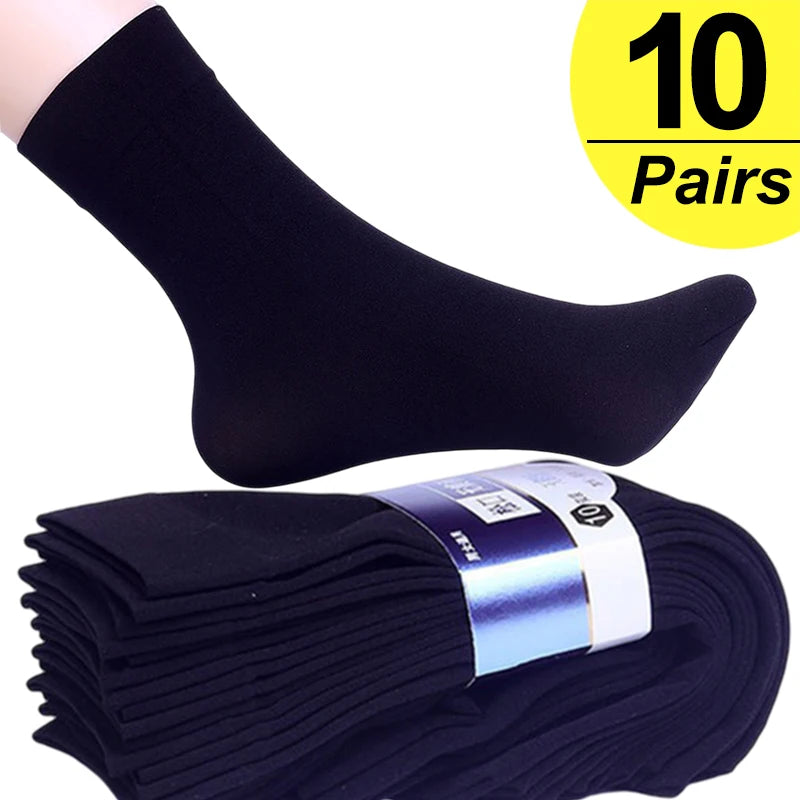 10pairs Men Ultra-thin Transparent Ice Silk Socks Summer Socks Solid Business Socks Breathable Soft Socks Ankle Socks