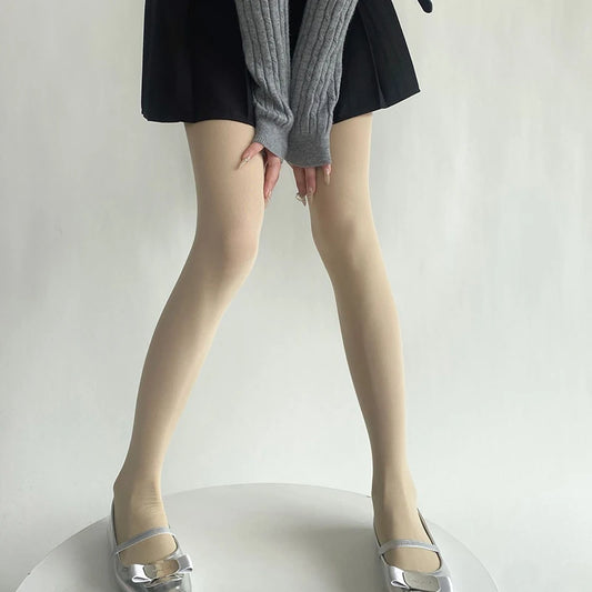 Velvet Leggings Stylish Solid Color Stretchy Tights Hosiery for Evening Outfit