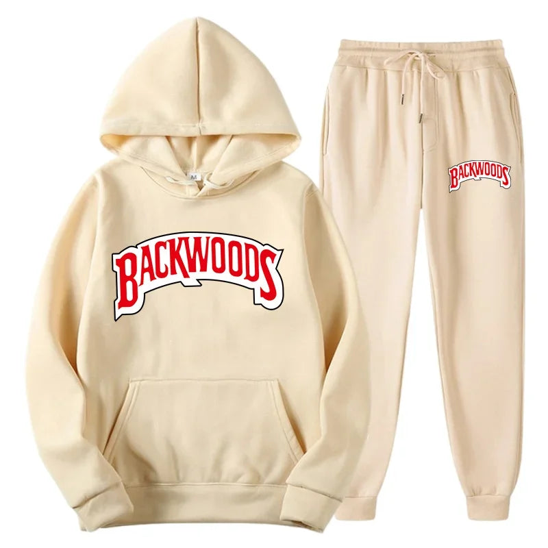 Winter Hoodie Sets Men Fashion Fleece Hoodies Brand Pants Casual Jogger Suit Tracksuit Sweatshirt Woman Pullover