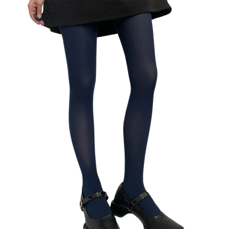 Velvet Leggings Stylish Solid Color Stretchy Tights Hosiery for Evening Outfit