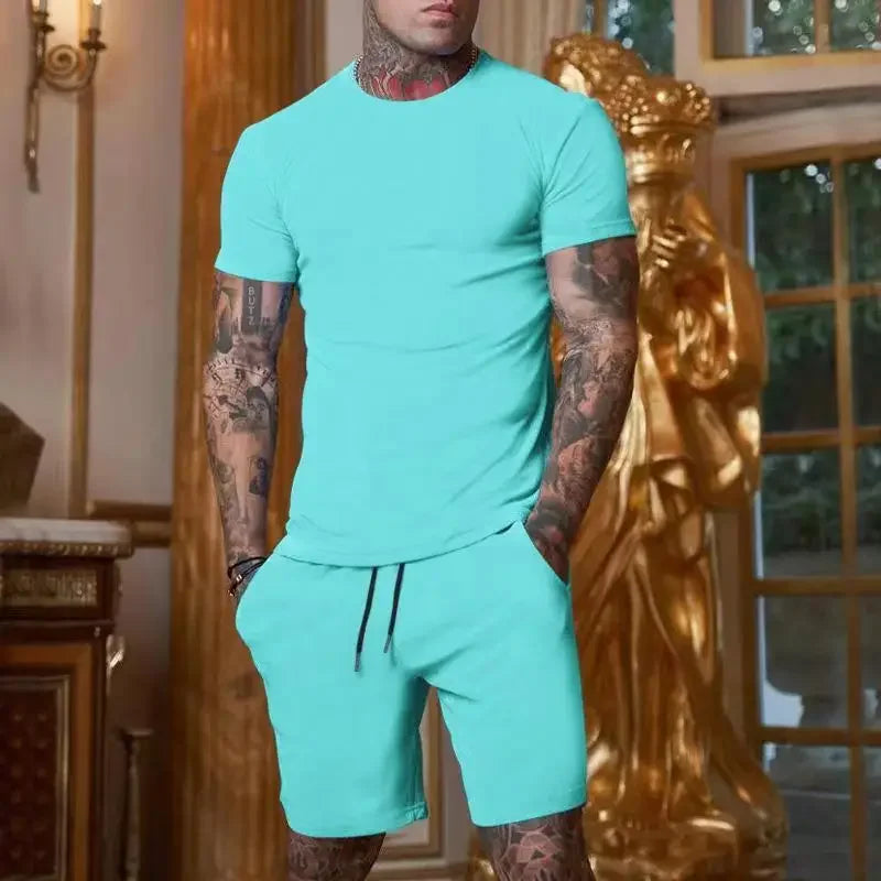 Men's two-piece sports suit shorts casual fashion summer hot item