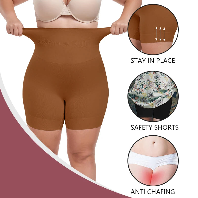 High Waist Seamless Shapewear Women Tummy Control Shorts Anti-Chafing Thigh