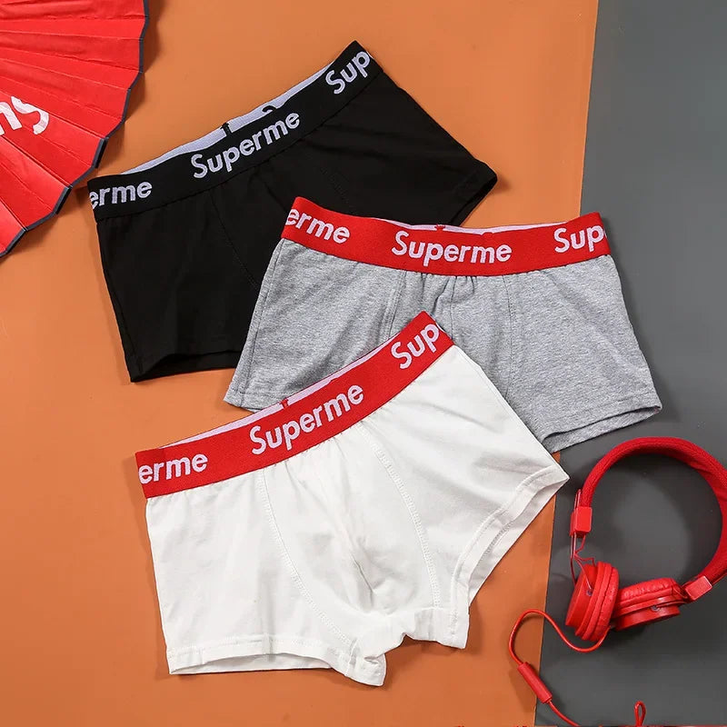 Men's underwear, high - stretch shorts, cotton boxer shorts, sexy, comfortable and soft underpants, plus size (M - 2XL).