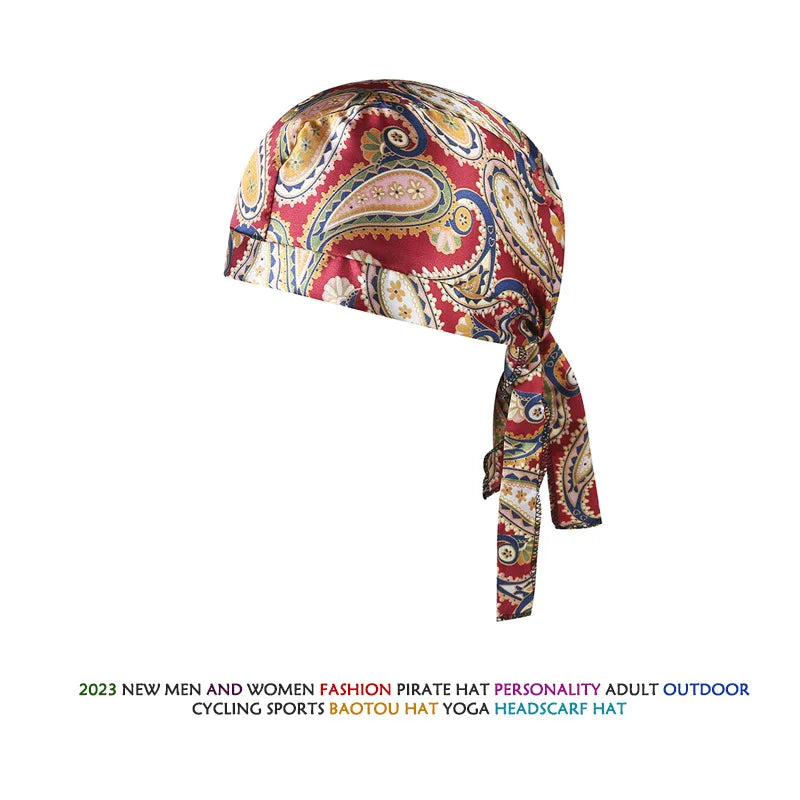 Pirate Hat Camouflage Headband Summer Handkerchief Head  Cycling Hood Sun Protection Sports Breathable Printed Headscarf
