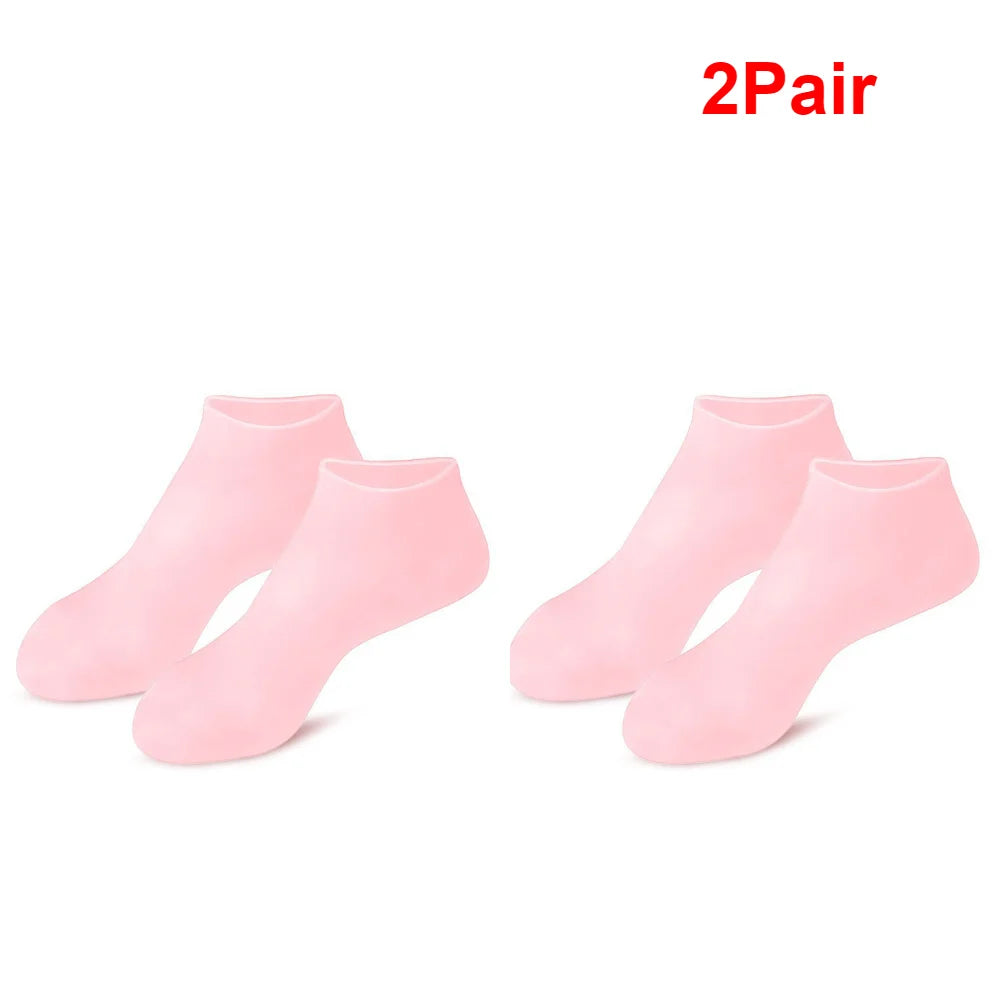 1-5 Pair Silicone Moisturizing Foot Socks for Dry Cracked Feet