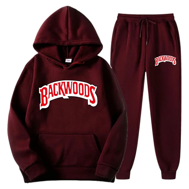 Winter Hoodie Sets Men Fashion Fleece Hoodies Brand Pants Casual Jogger Suit Tracksuit Sweatshirt Woman Pullover