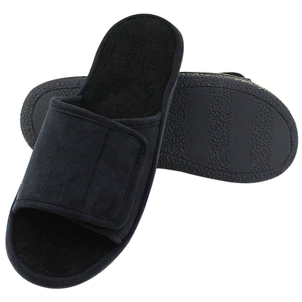 Adjustable House Shoes Memory Foam Slide Slippers Indoor Outdoor Home Slippers Machine Washable
