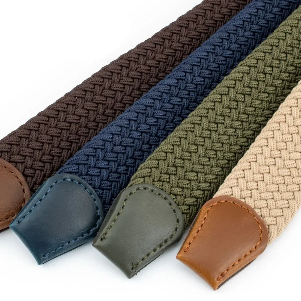 Stretch Woven Breathable Alloy Pin Buckle Belt for Men Women High Quality Casual Jeans Golf Canvas Multifunctional Outdoor Belt