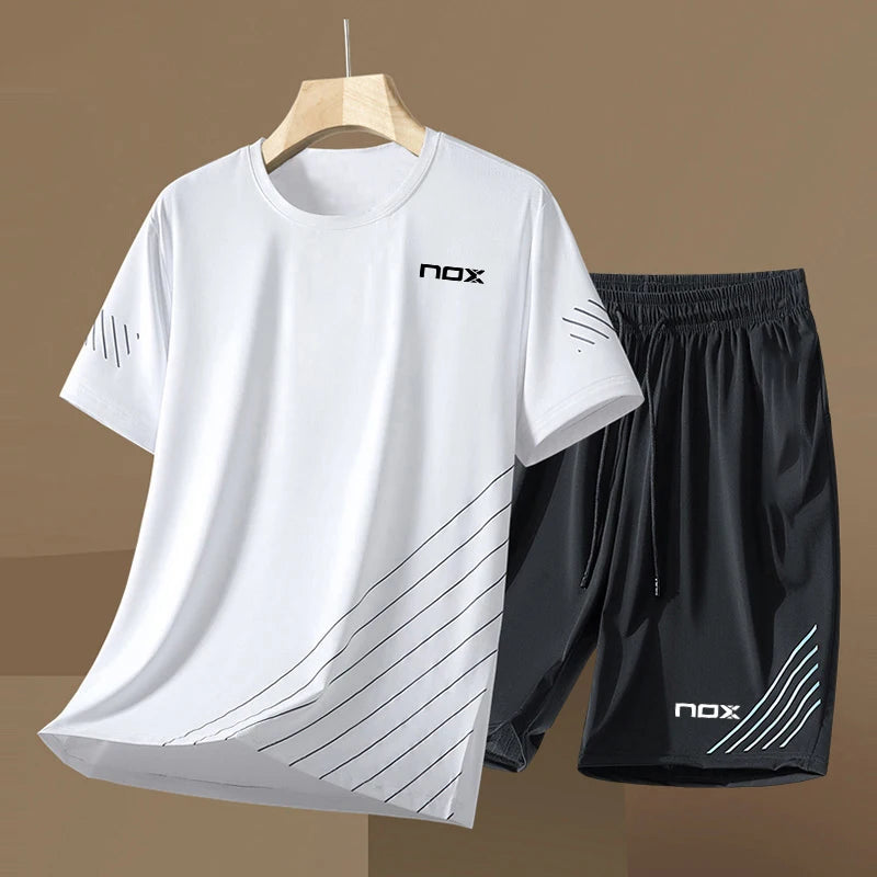 Boutique Sportswear Men's Tennis Sportswear Fitness Short-sleeved Summer Round Neck T-shirt Shorts Men's Suit