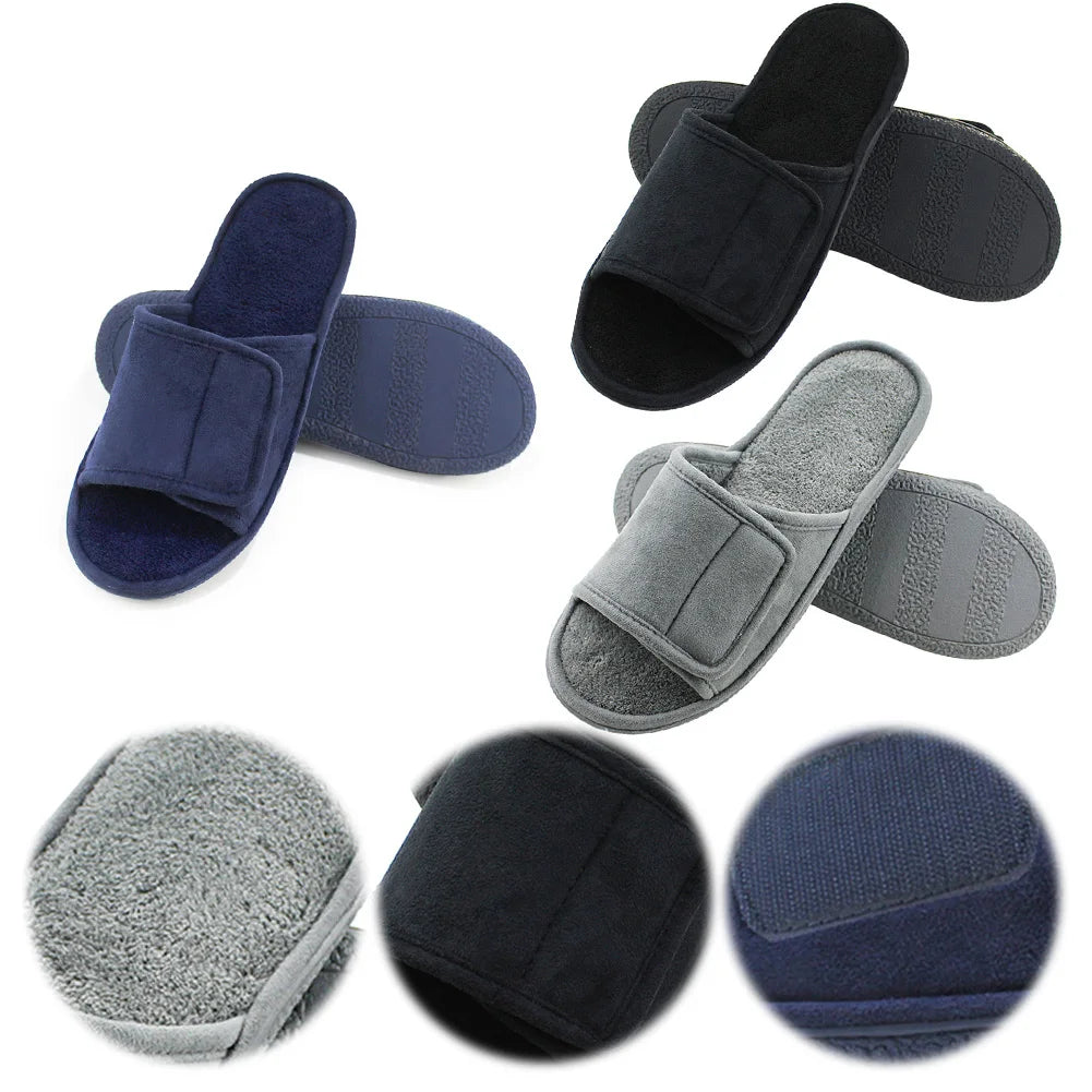 Adjustable House Shoes Memory Foam Slide Slippers Indoor Outdoor Home Slippers Machine Washable
