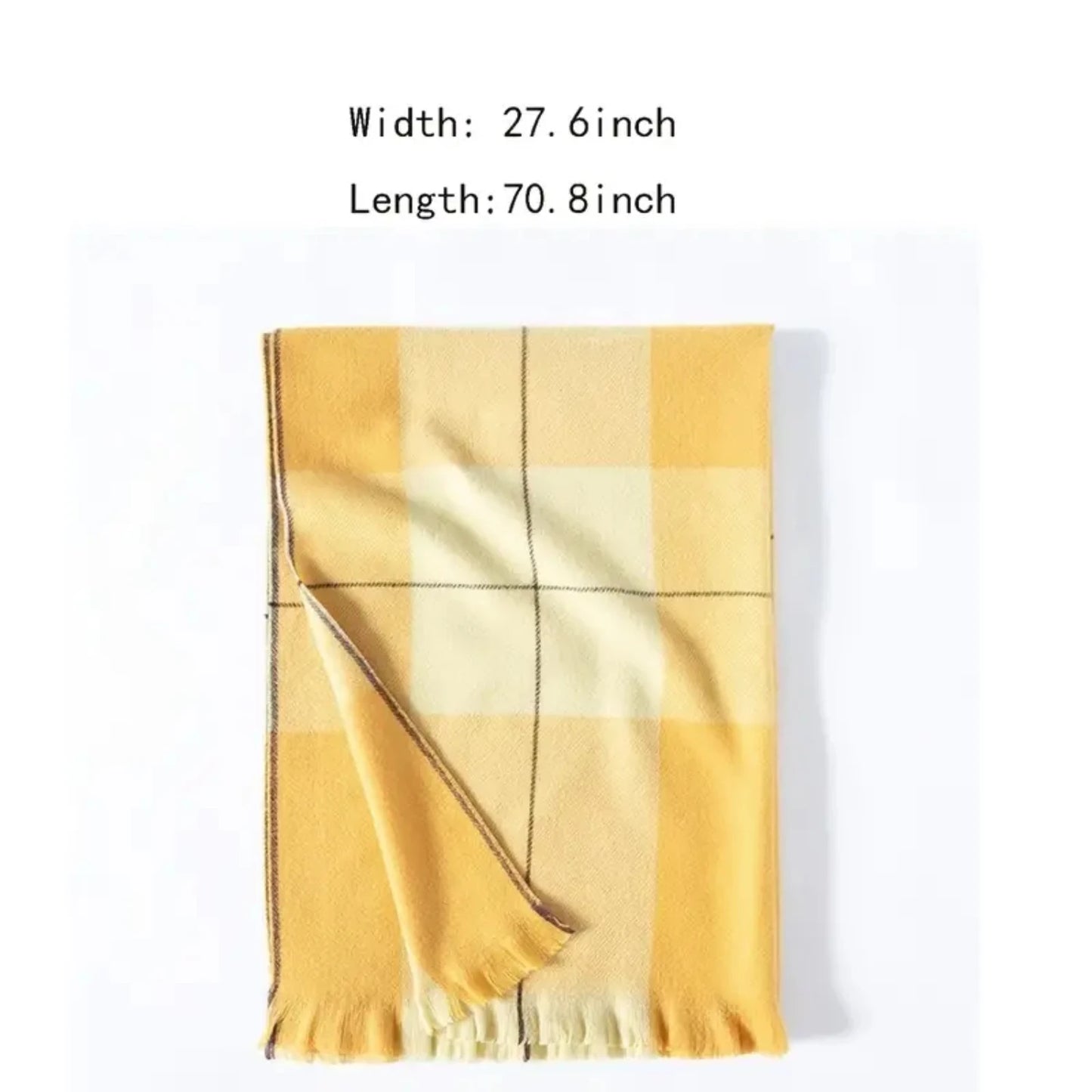 Women's Winter Plaid Scarf Shawl - Thick, Warm Fashion Scarf made with Imitation Cashmere