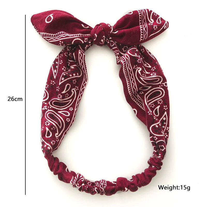 Boho Women Soft Solid Print Headbands Vintage Cross Knot Elastic Hairbands Turban Bandanas Hair Bands Hair Accessories