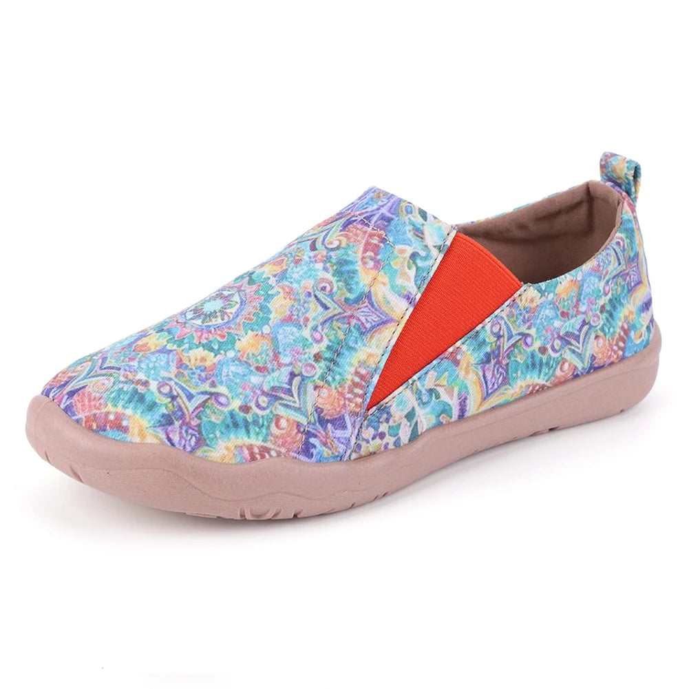 Art Painted Loafers Anti Slip Canvas Walking Shoes Casual Travel Shoes Lightweight Walking Loafers