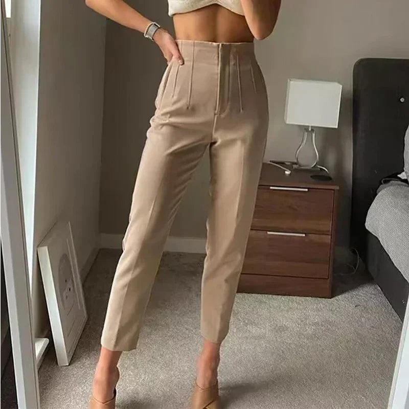 Fashion Office Wear High waist Pants for Women Formal Pants Office outfits Pencil Trousers