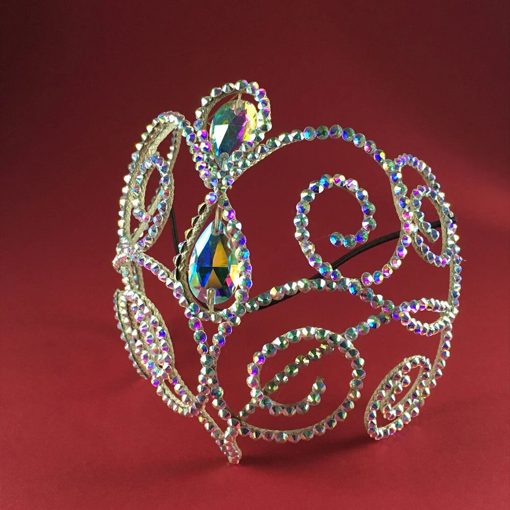 Gorgeous Belly Dance Headpiece  Hair Jewelry Colorful Rhinestone Head Chain