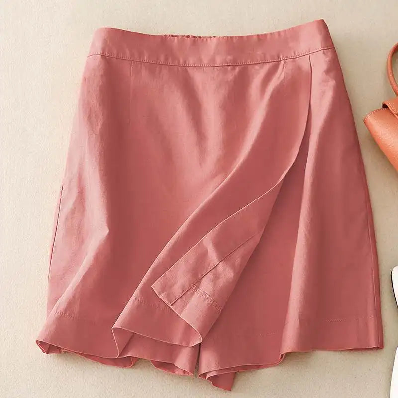 Women's Summer Sports Shorts Fashion Culottes  Solid Casual Culotte Pants Elastic High Waist Shorts Streetwear