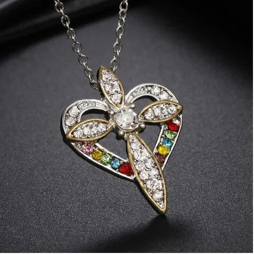 Heart Shaped Cross Pendant