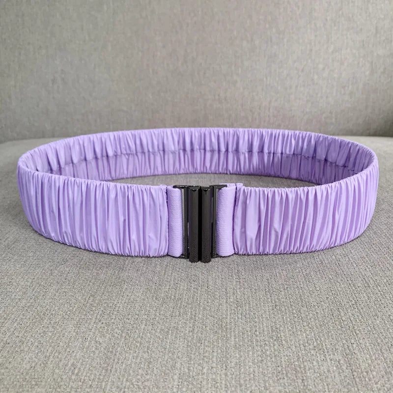 Elastic Waist Belt Cinch Stretch Waistband Buckle