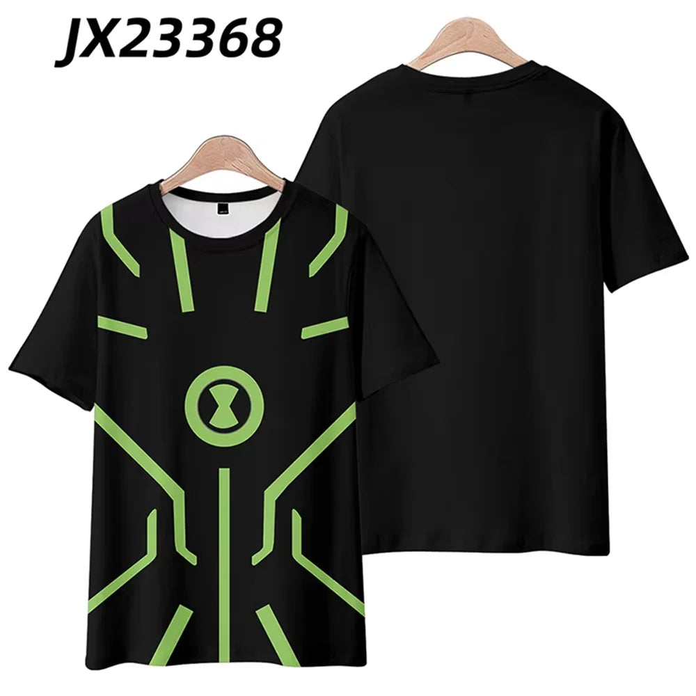 Anime Ben 10 Alien Force Tennyson Printed T-shirts for Women Men Short Sleeve Men's T Shirt Casual Sports Tops Tees