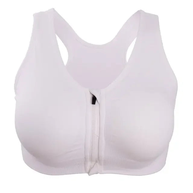 Sports Top Yoga Bra Shockproof Gym  Front Zipper  Push Up