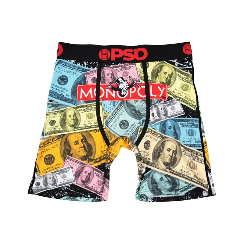 1Pcs Sexy Men Underwear Boxers Men's Panties Lingerie Breathable Printed Male Underpants Plus Size Man Boxer Briefs Mens Trunks