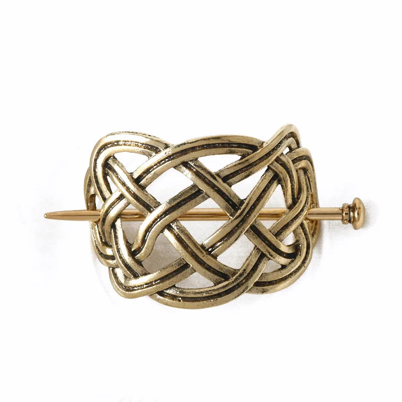 Women Celtic Hair Slide Hairpins Viking Celtic Hair Clips Celtic Knot Hair Stick Metal Hair Barrette Hair Pin Retro Hair Accessories