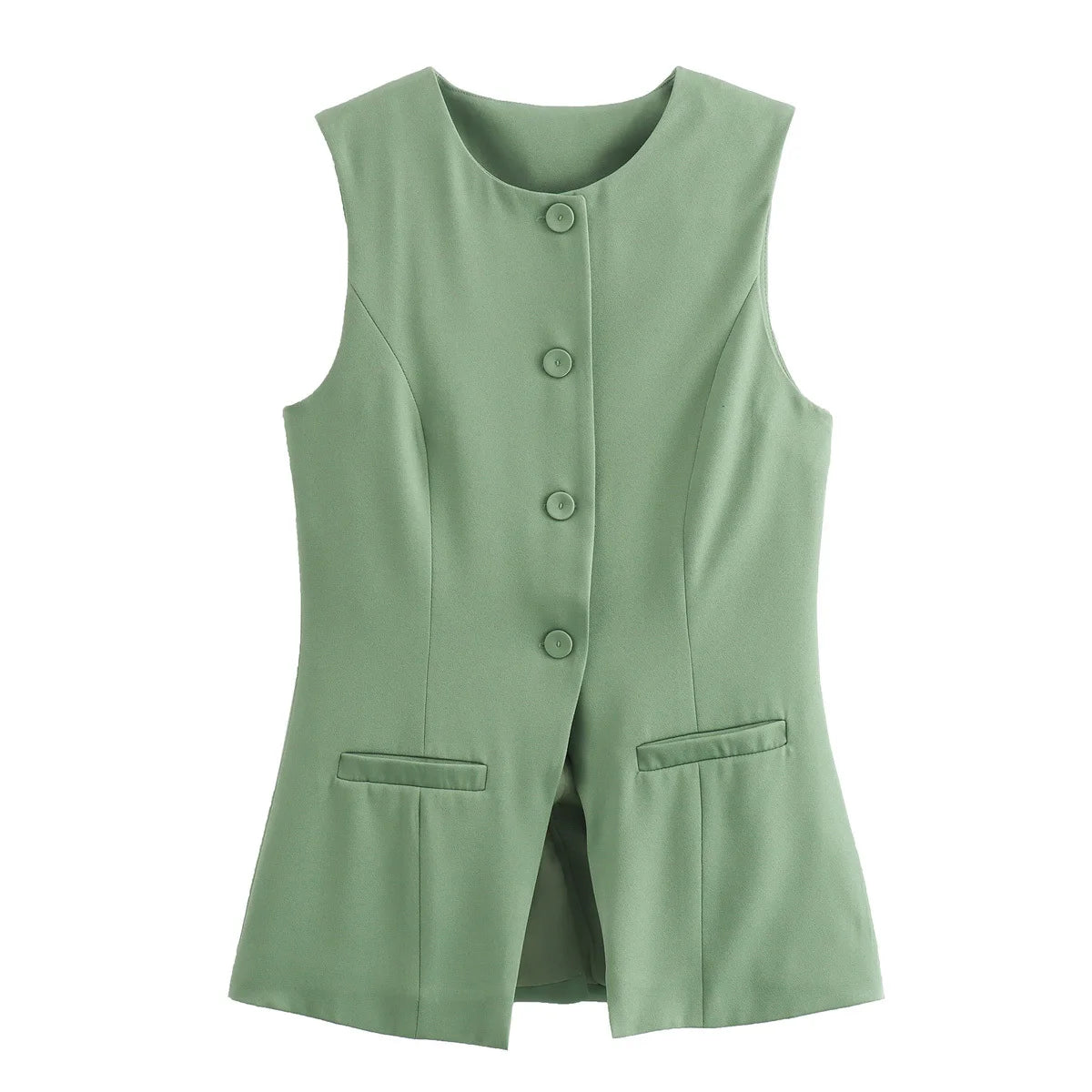 Sleeveless Vest Women Button Summer Vests for Women Jackets Vest Top Women Streetwear Women's Tailored Vest