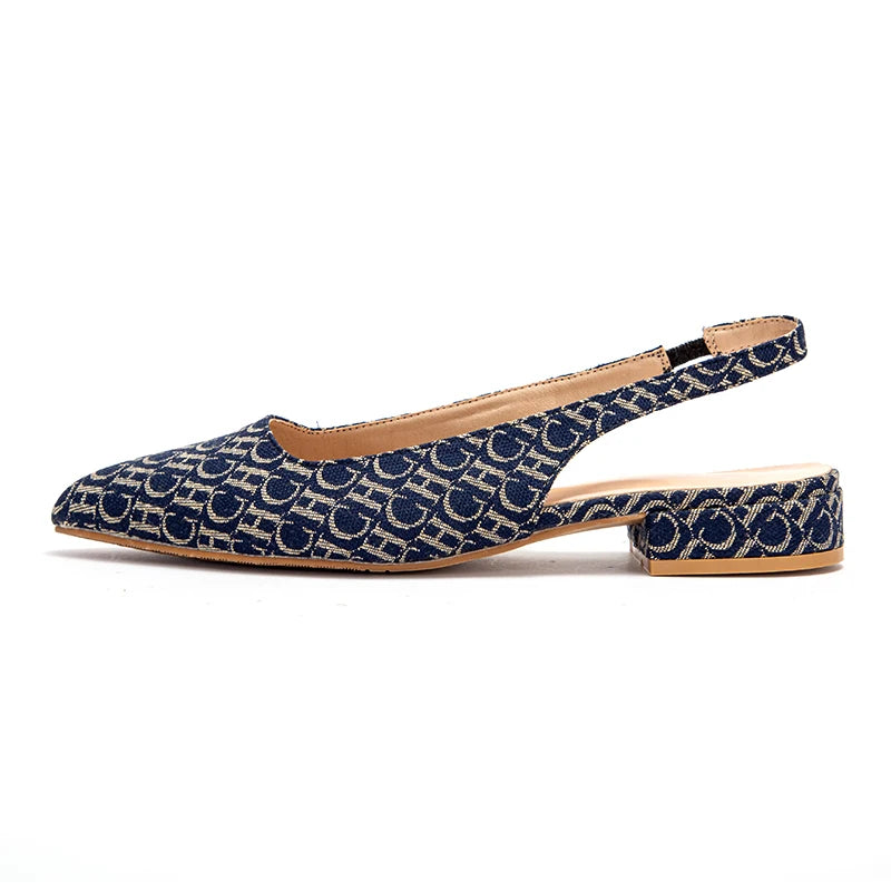 Flat Bottom  Low Heel Ankle Strap Sandals